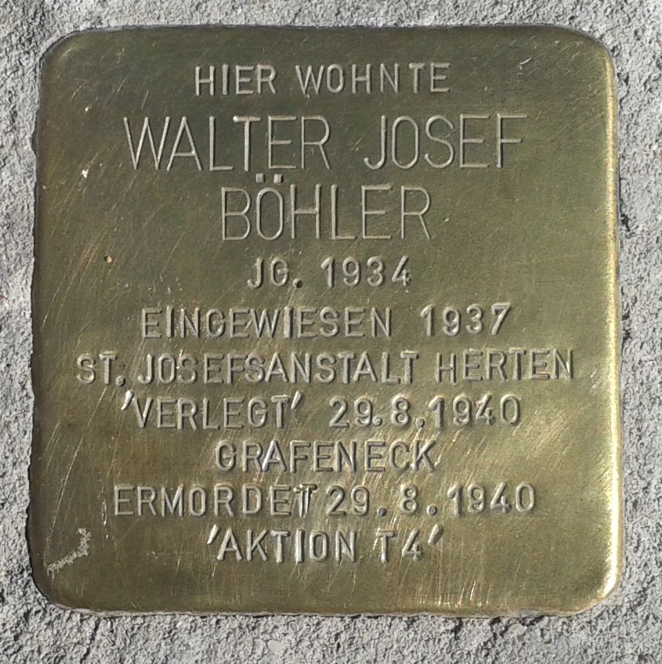 Stolperstein für Walter Josef Böhler, Köllinstr. 31, Radolfzell, verlegt am 2. Juli 2016